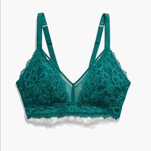 Savage X Fenty lace & mesh bralette sz 3x *forest green*